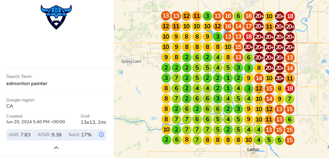 Edmonton painter geo-grid before optimization